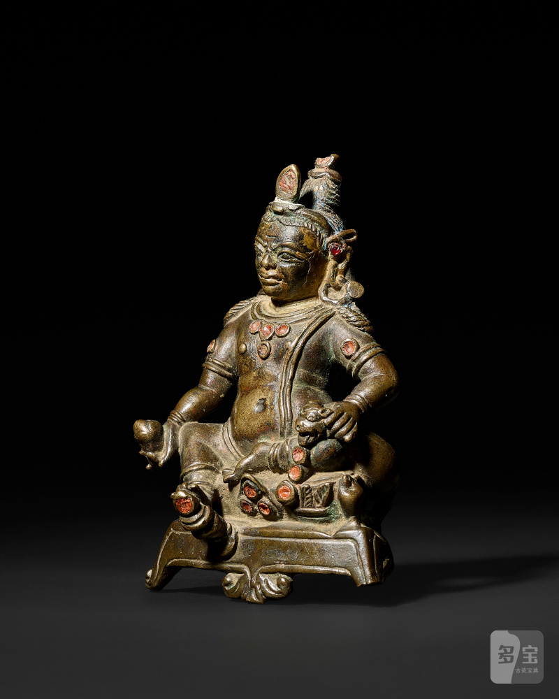 STATUE DE JAMBHALA EN BRONZE  TIBET, XIVE SIÈCLE - 图2
